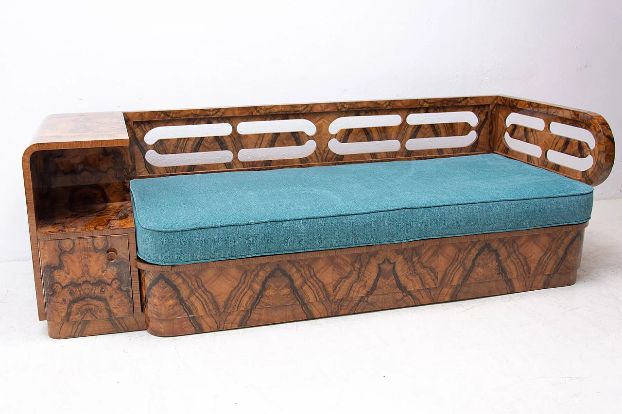 Walnut Art Deco sofa, 1930s 1363970