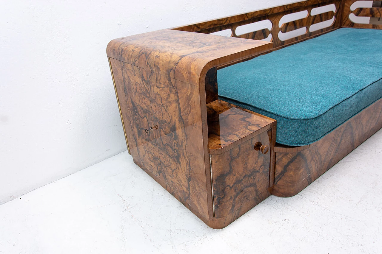 Walnut Art Deco sofa, 1930s 1363973