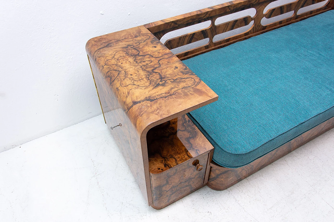 Walnut Art Deco sofa, 1930s 1363977