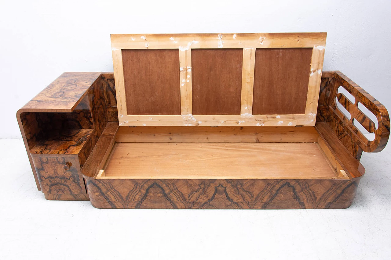 Walnut Art Deco sofa, 1930s 1363984
