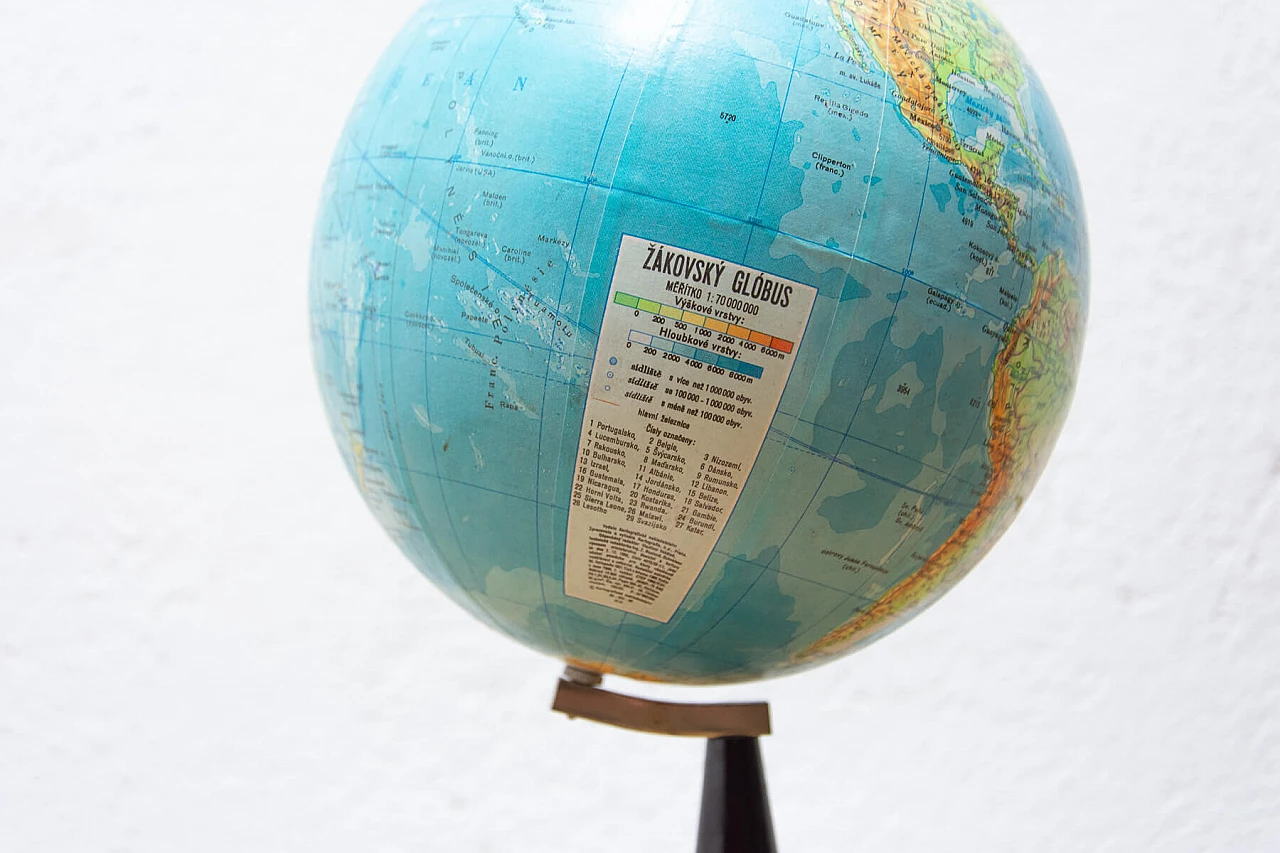 Wood and plastic globe, 1970s 1363990