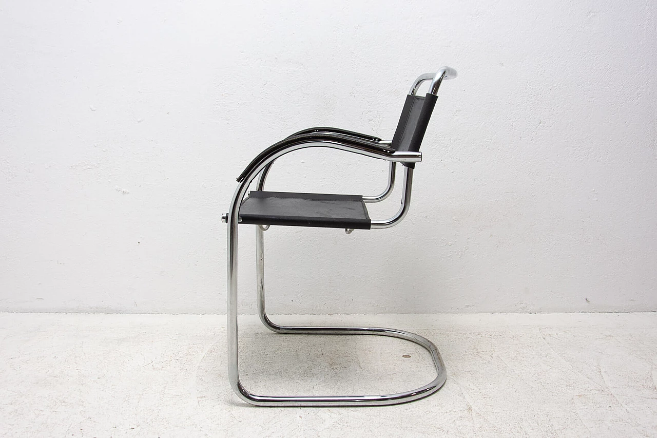 Pair of tubular steel Cantilever armchairs, 1970s 1364053