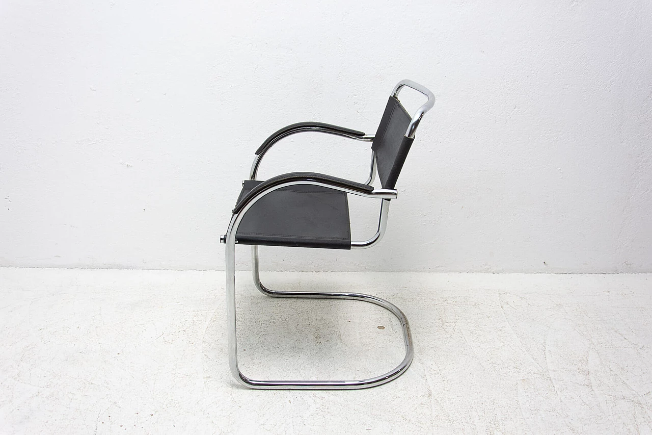 Pair of tubular steel Cantilever armchairs, 1970s 1364054