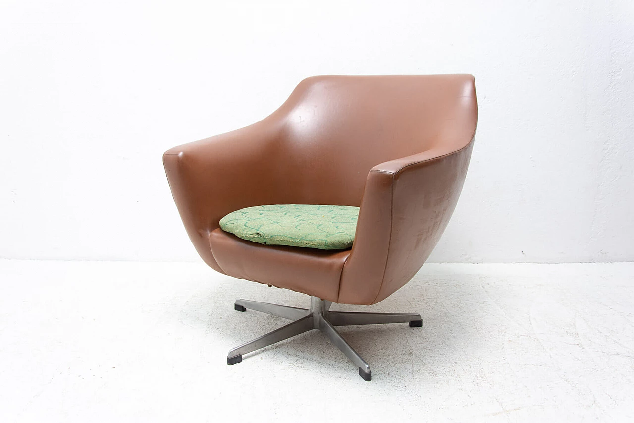 Leatherette swivel chair by Up Zavody, 1970s 1364058