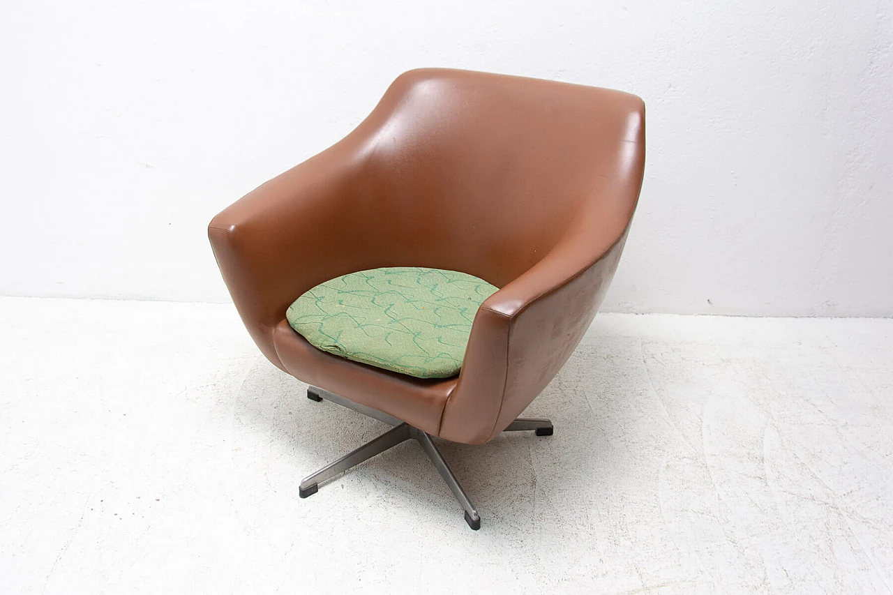 Leatherette swivel chair by Up Zavody, 1970s 1364059