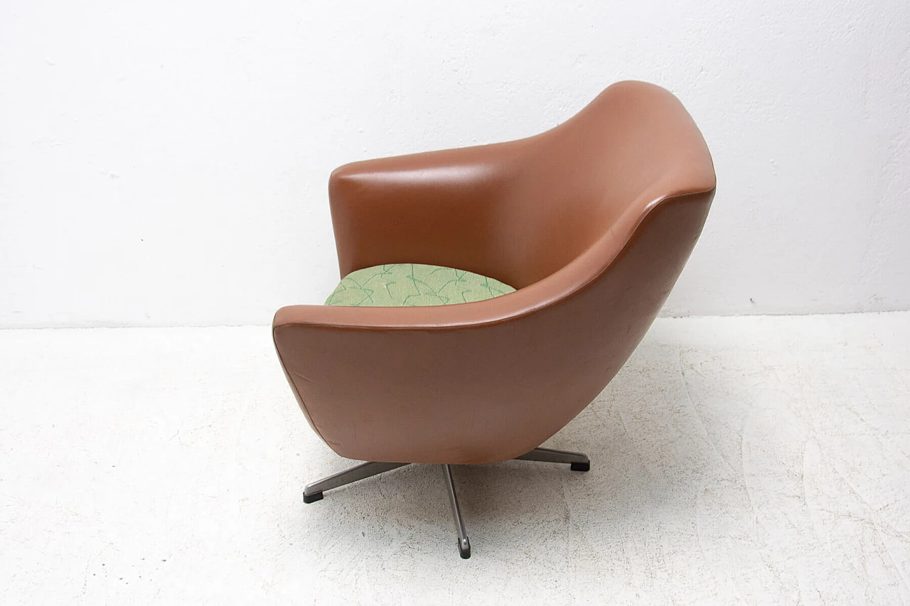 Leatherette swivel chair by Up Zavody, 1970s 1364061