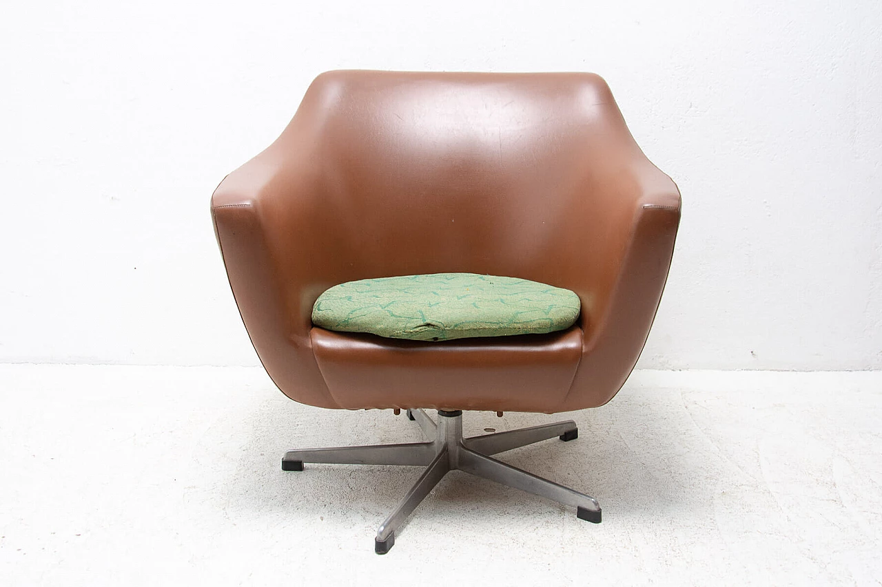 Leatherette swivel chair by Up Zavody, 1970s 1364064