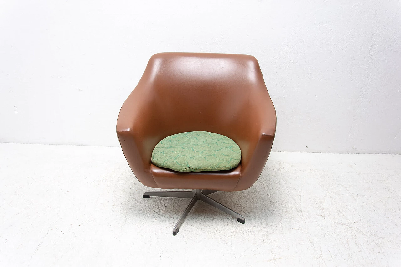 Leatherette swivel chair by Up Zavody, 1970s 1364065
