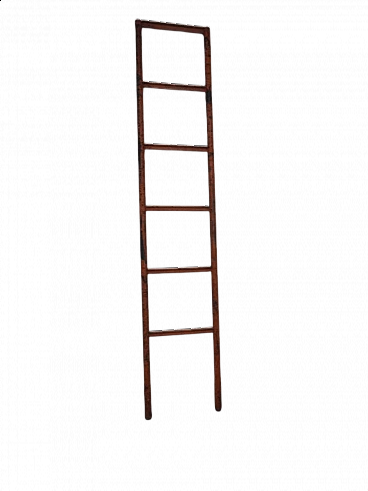 Red metal industrial ladder, 1970s