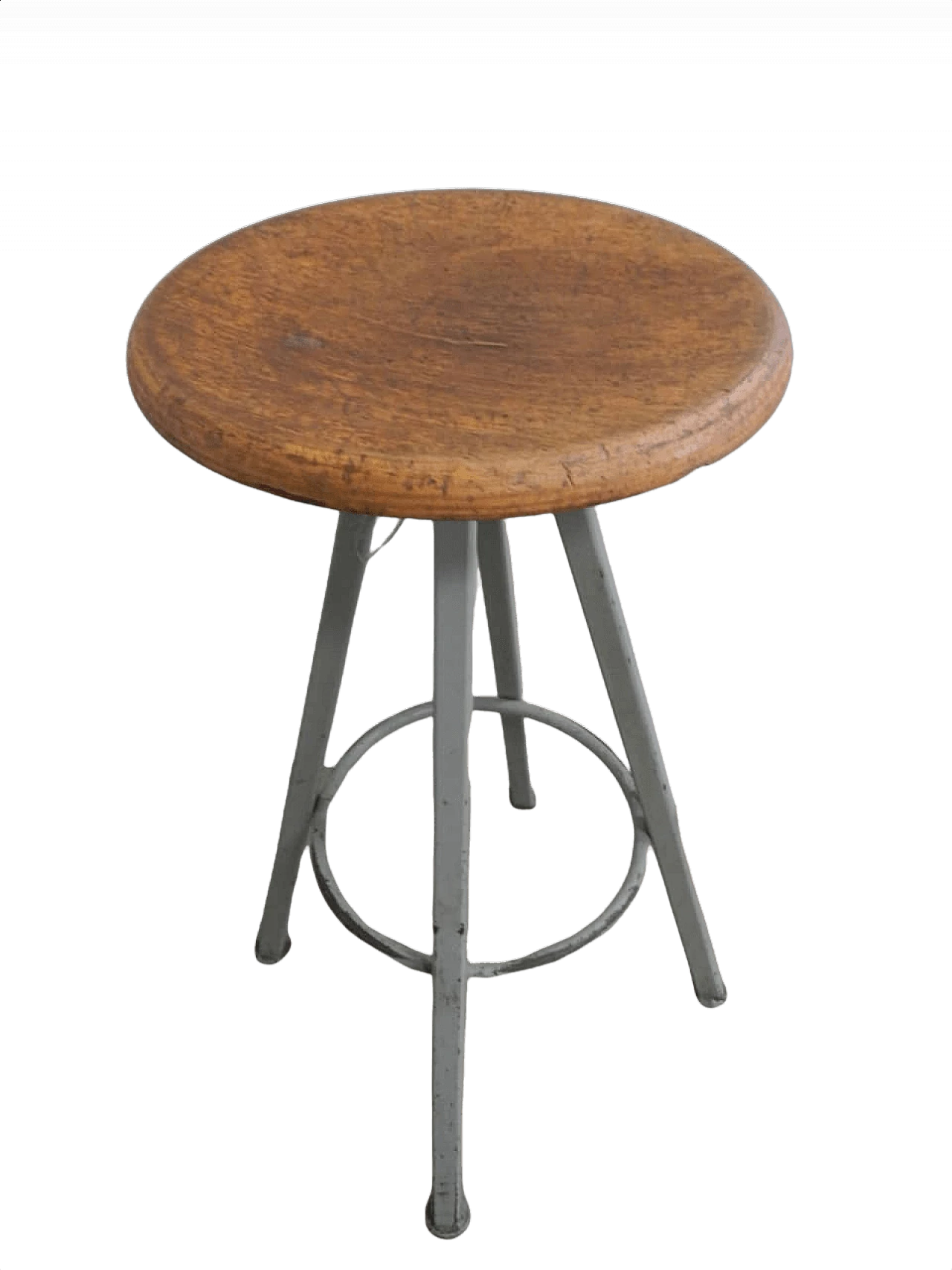 Stool with beechwood seat, 1950s 1364189