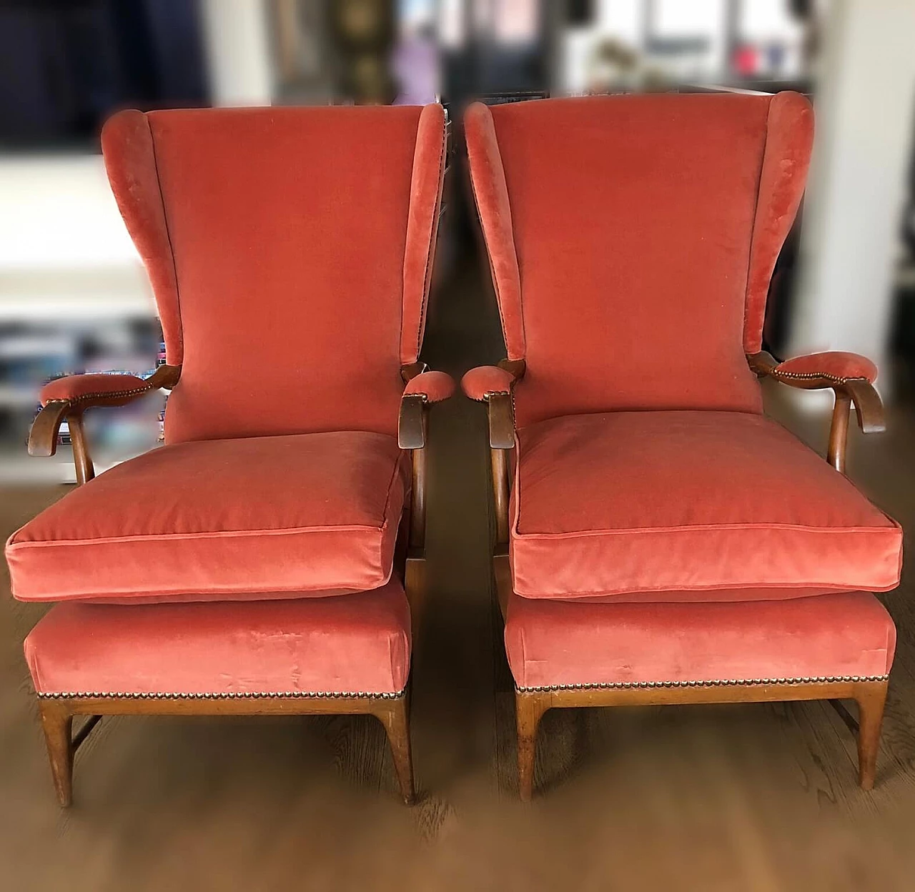 Pair of armchairs by Paolo Buffa, 1950s 1364199