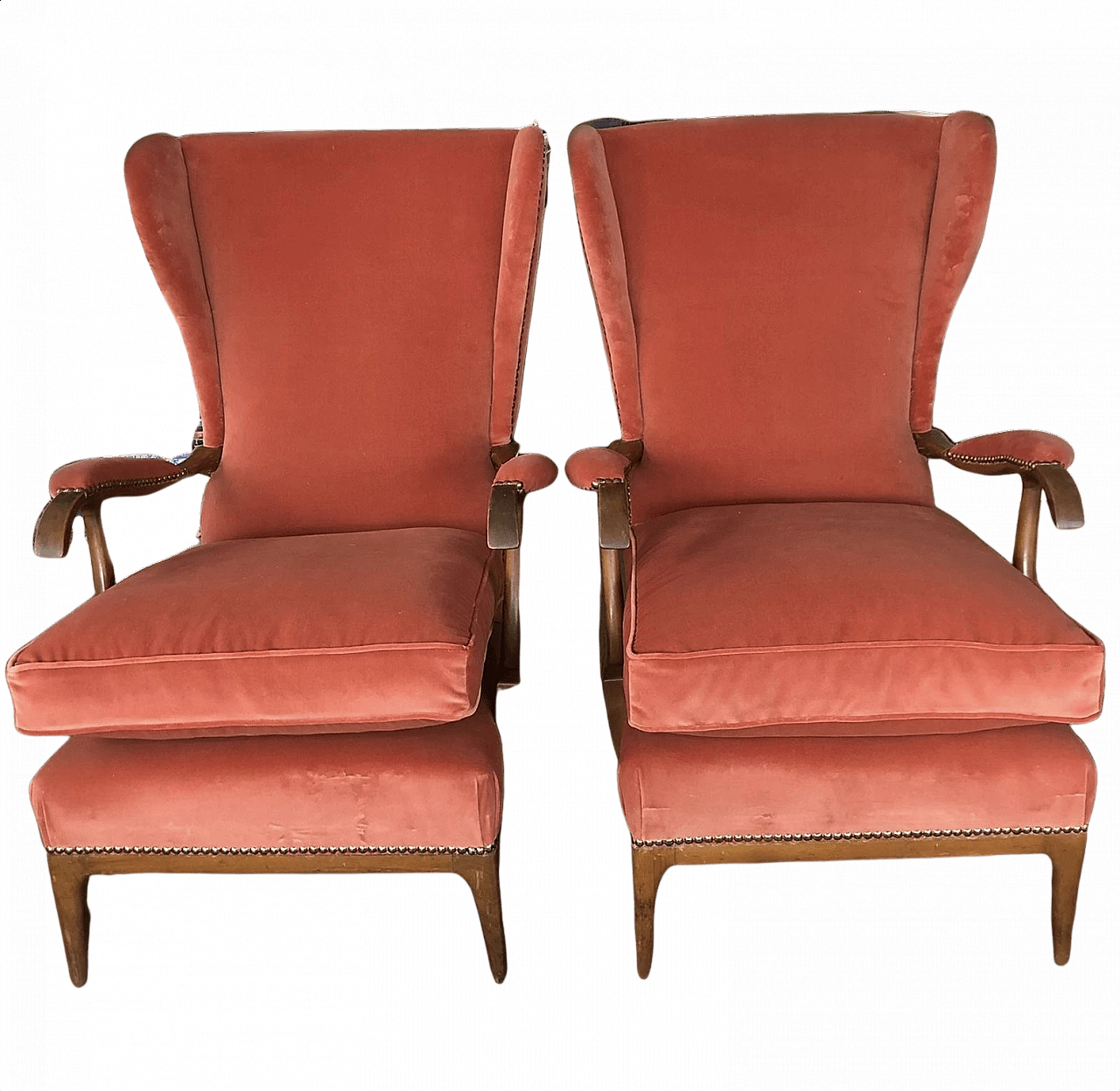 Pair of armchairs by Paolo Buffa, 1950s 1364349