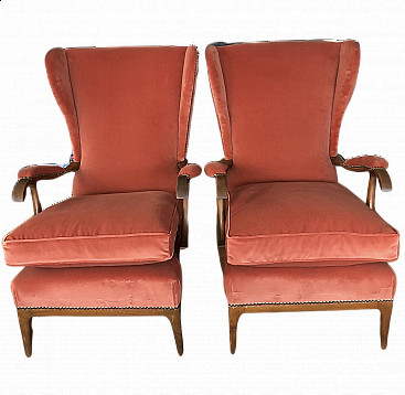 Pair of armchairs by Paolo Buffa, 1950s