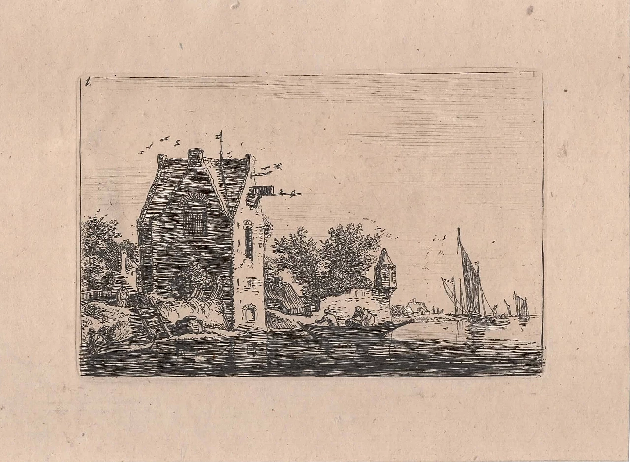 Anthonie Waterloo, The Watchtower, etching, 17th century 1364415