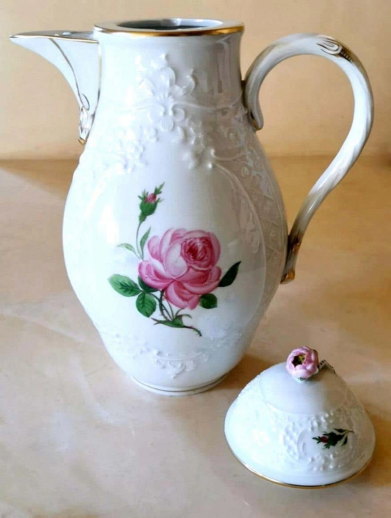 Set da caffè in stile Biedermeier in porcellana dipinta a mano di Meissen, anni '30 1364465