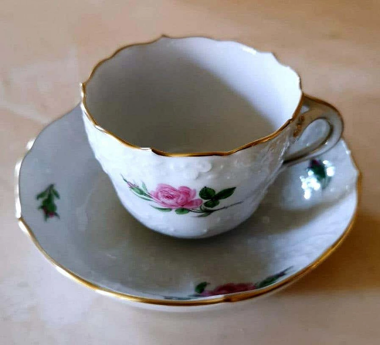 Set da caffè in stile Biedermeier in porcellana dipinta a mano di Meissen, anni '30 1364470