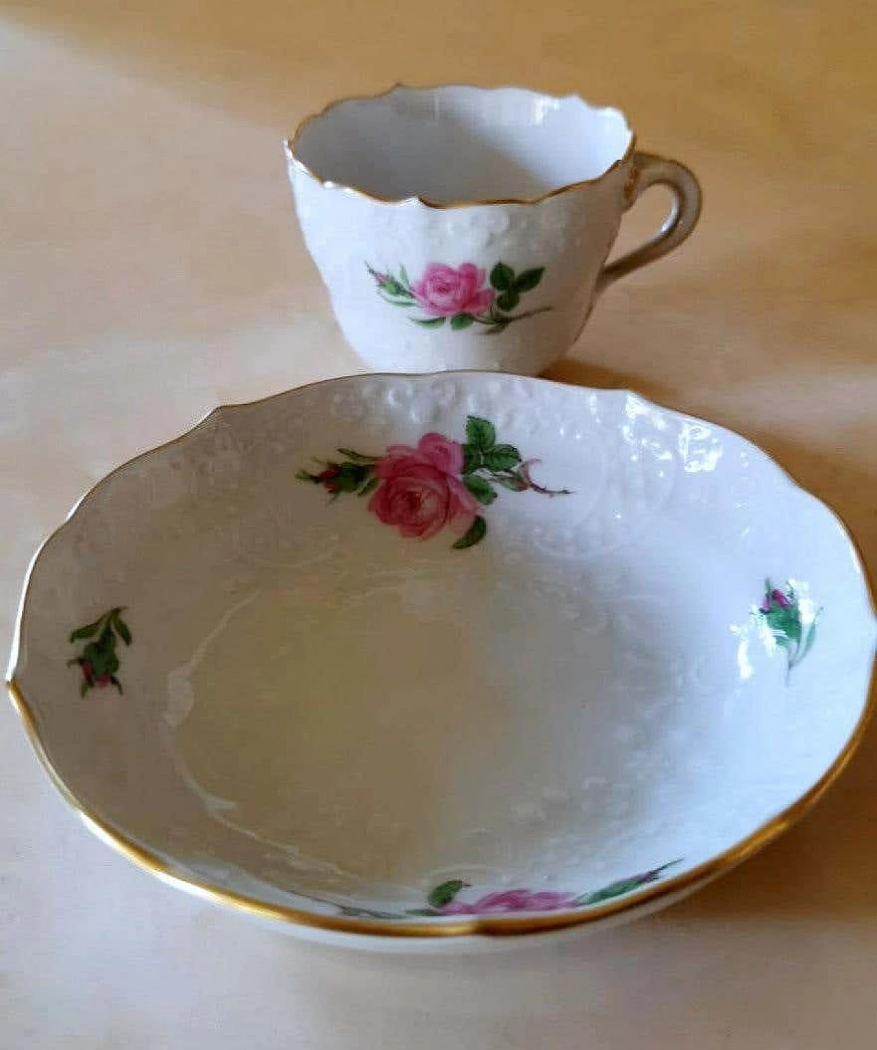 Set da caffè in stile Biedermeier in porcellana dipinta a mano di Meissen, anni '30 1364472