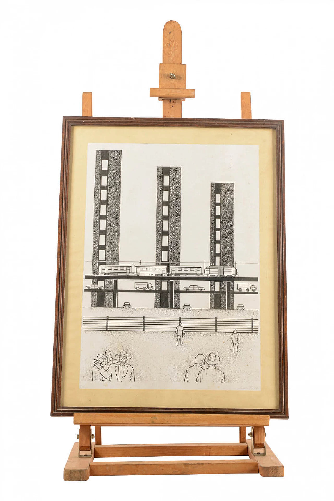 Stampa di un progetto grafico a china, anni '70 1364510
