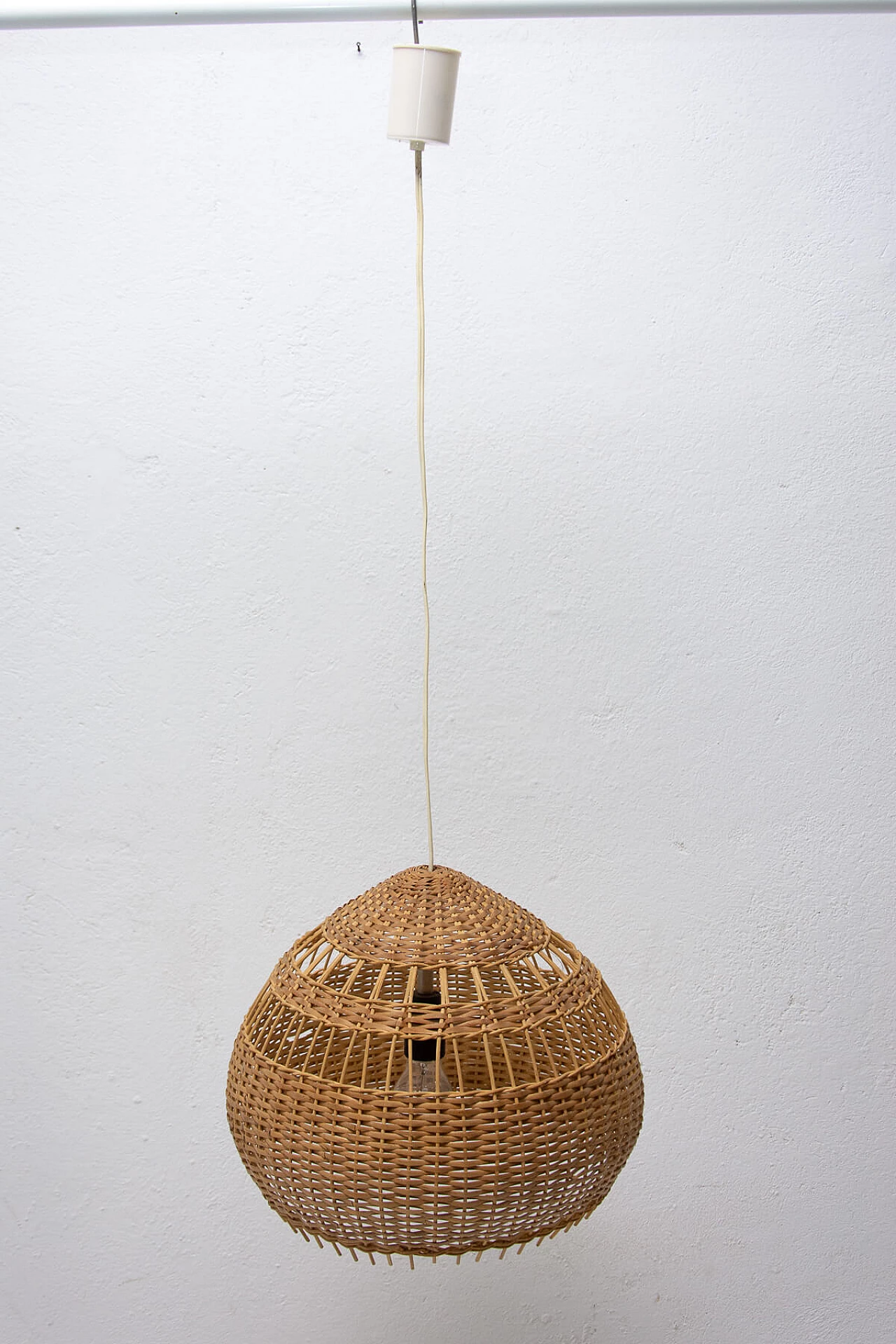 Lampadario in vimini, anni '60 1364765