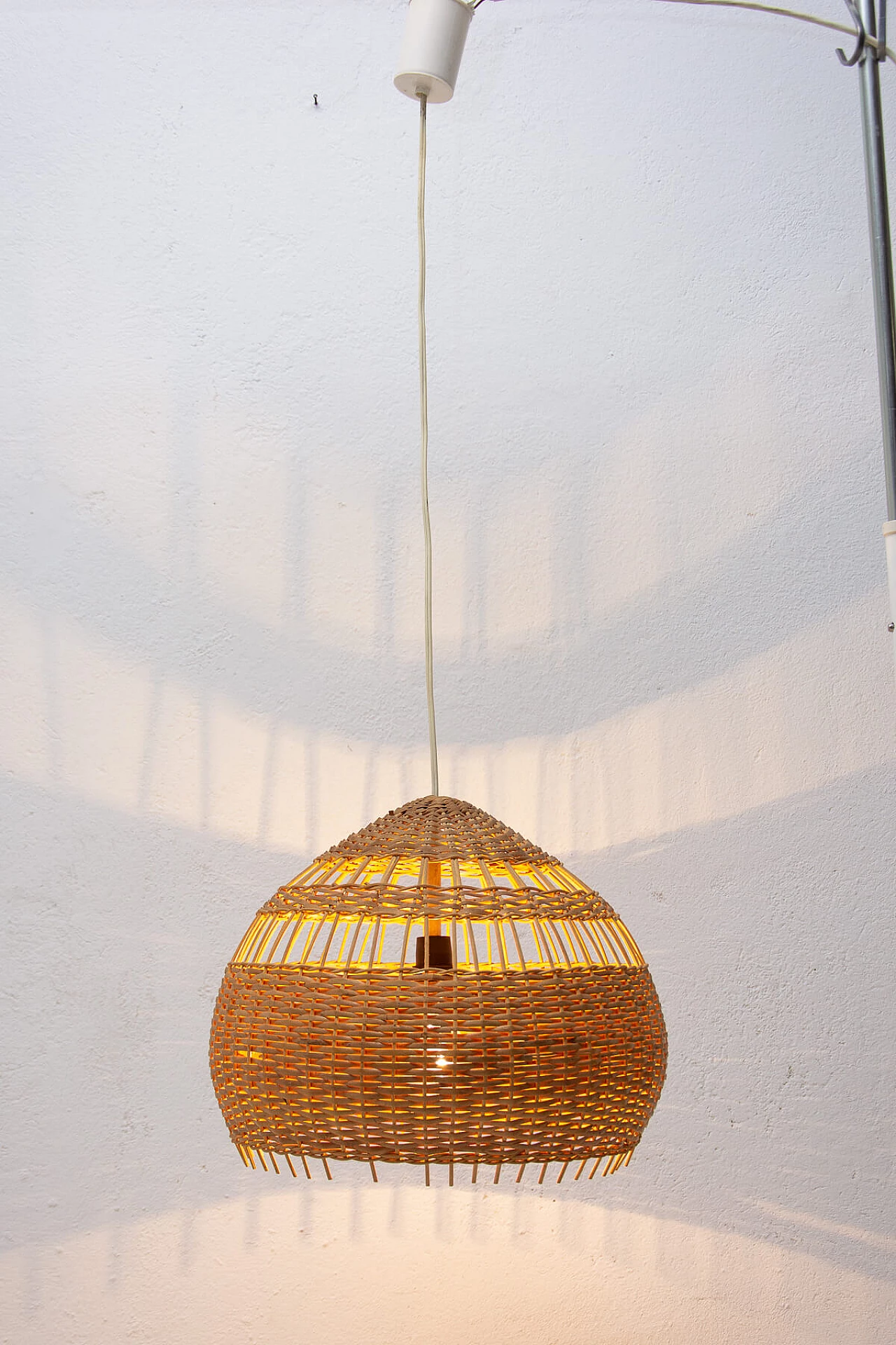 Wicker chandelier, 1960s 1364774