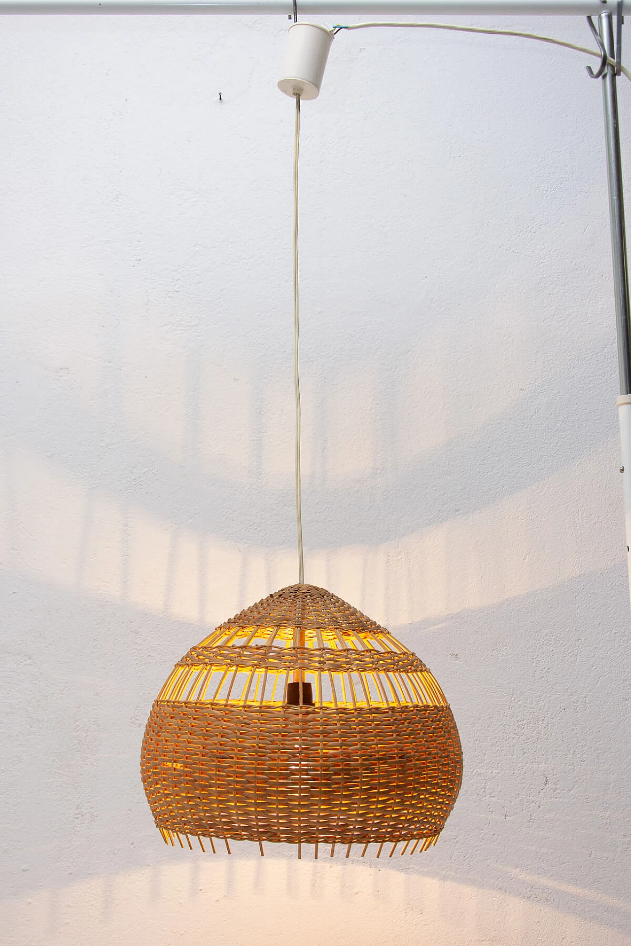 Wicker chandelier, 1960s 1364775