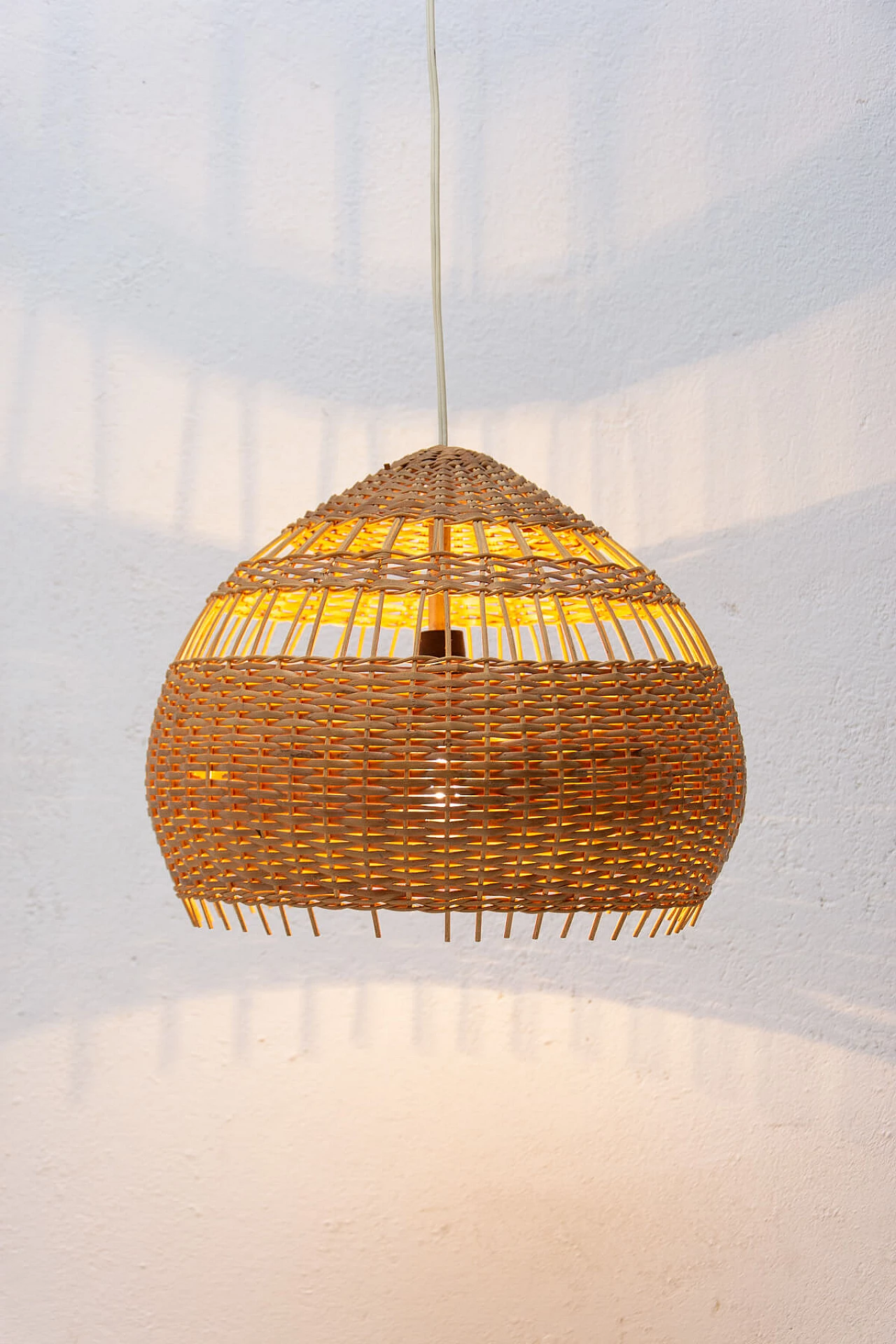 Wicker chandelier, 1960s 1364776