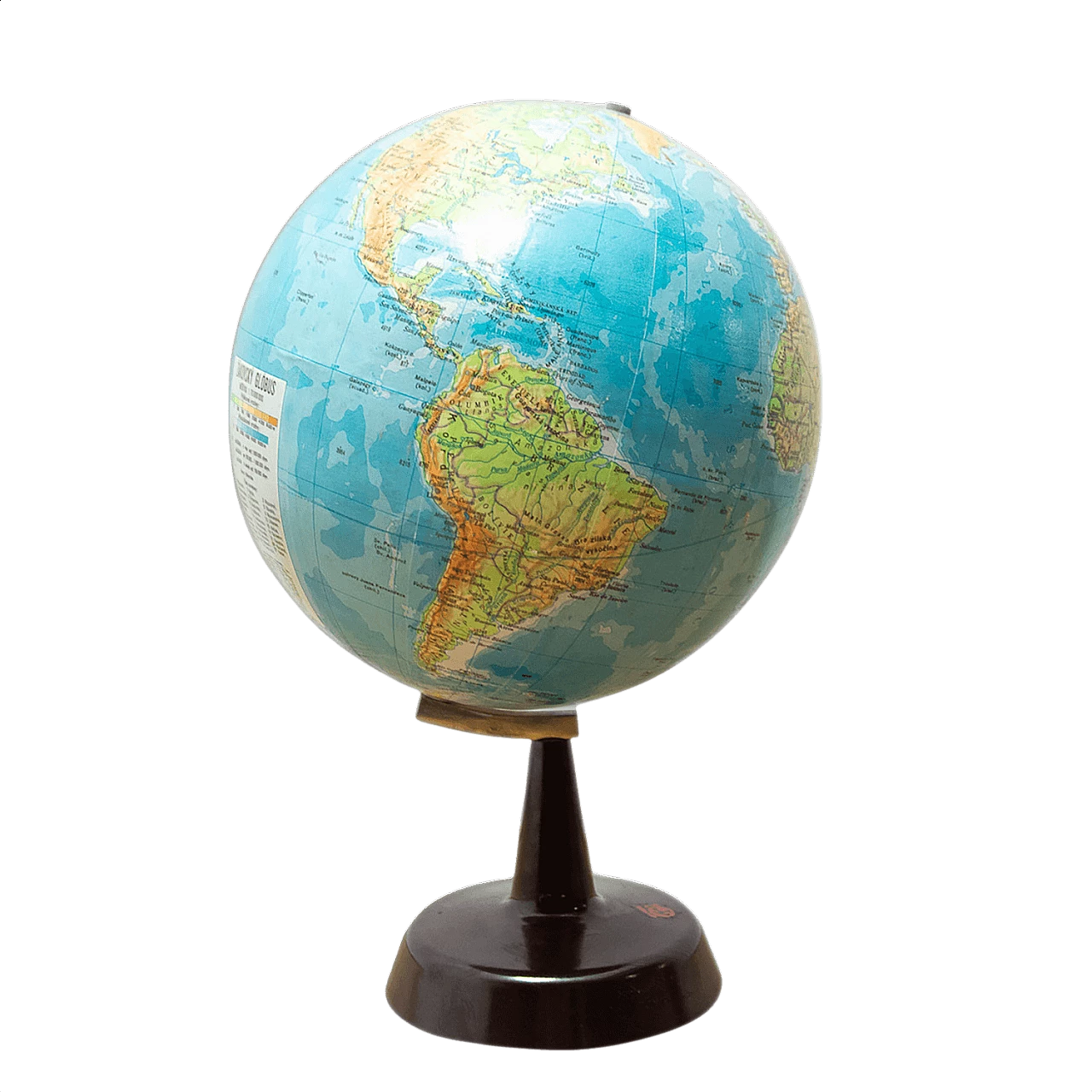 Wood and plastic globe, 1970s 1364924