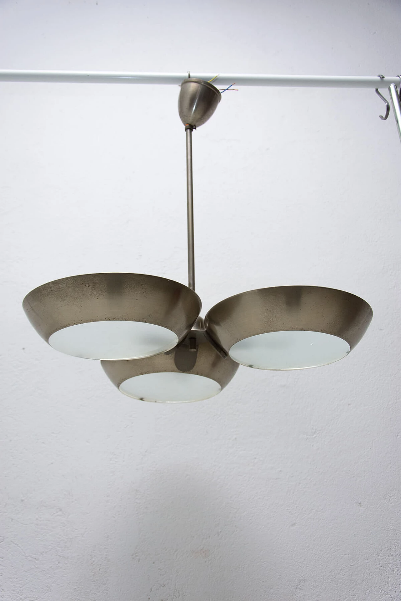 Zukov nickel steel pendant lamp, 1950s 1364959