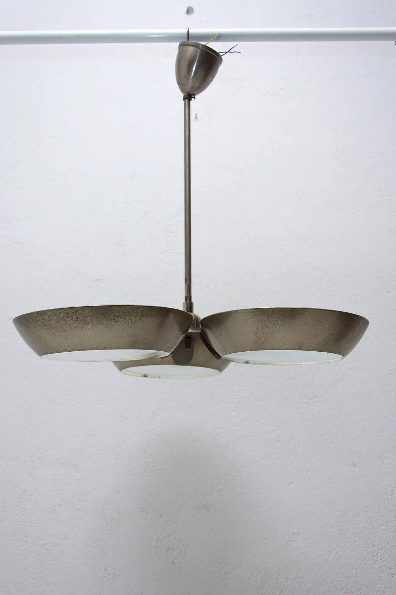 Zukov nickel steel pendant lamp, 1950s 1364960