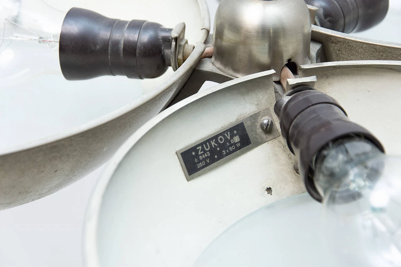 Zukov nickel steel pendant lamp, 1950s 1364965