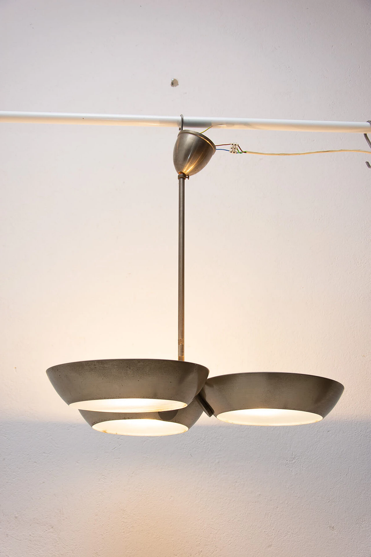 Zukov nickel steel pendant lamp, 1950s 1364971