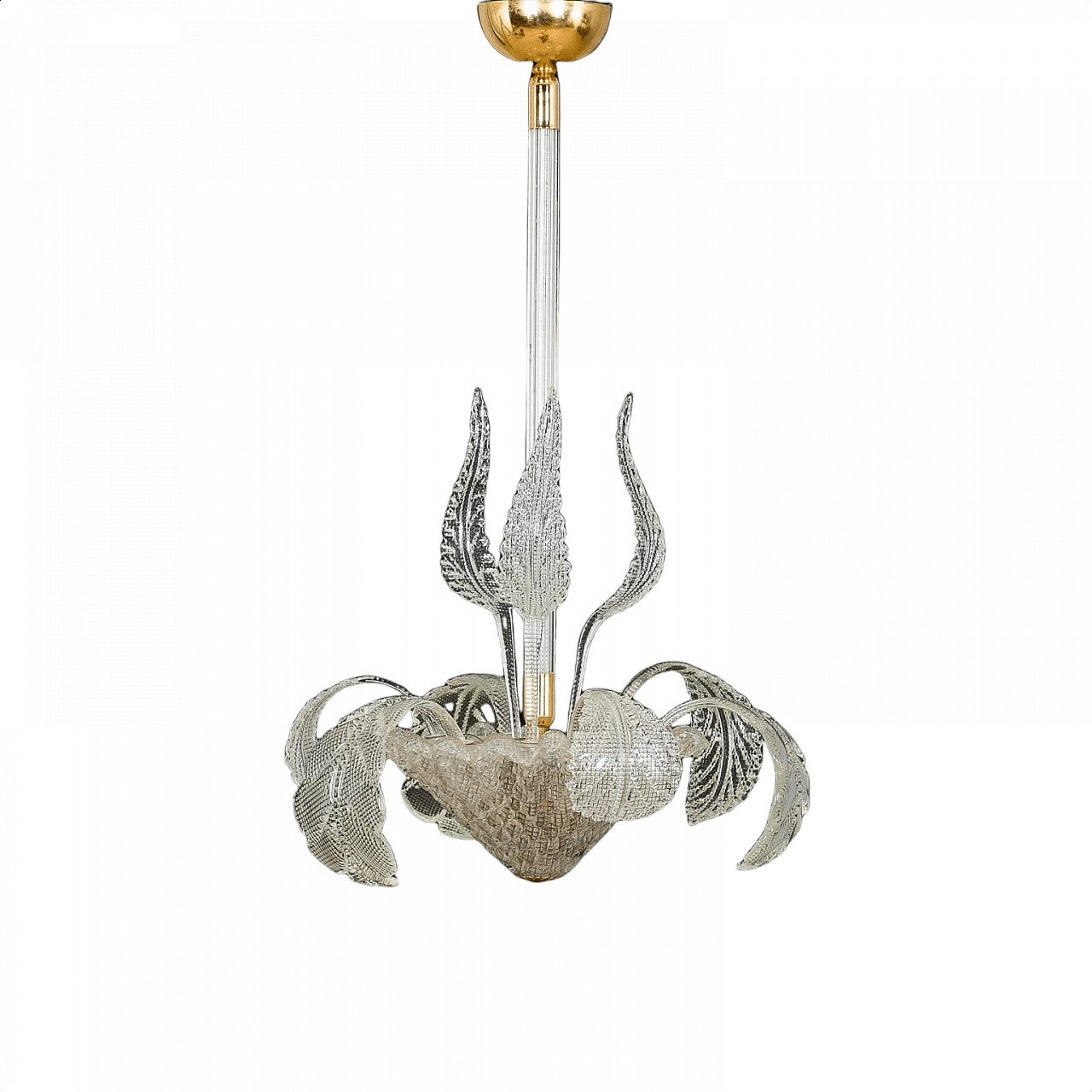 Lampadario in stile classico in vetro di Murano di Barovier e Toso, anni '50 1364985
