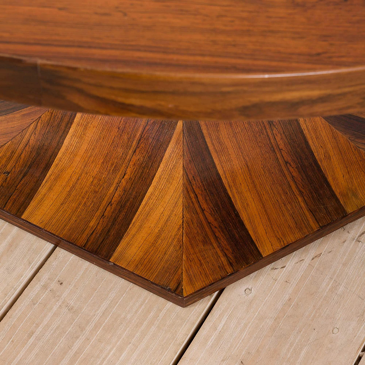 Clessidra round rosewood table by Carlo De Carli, 1960s 1365021