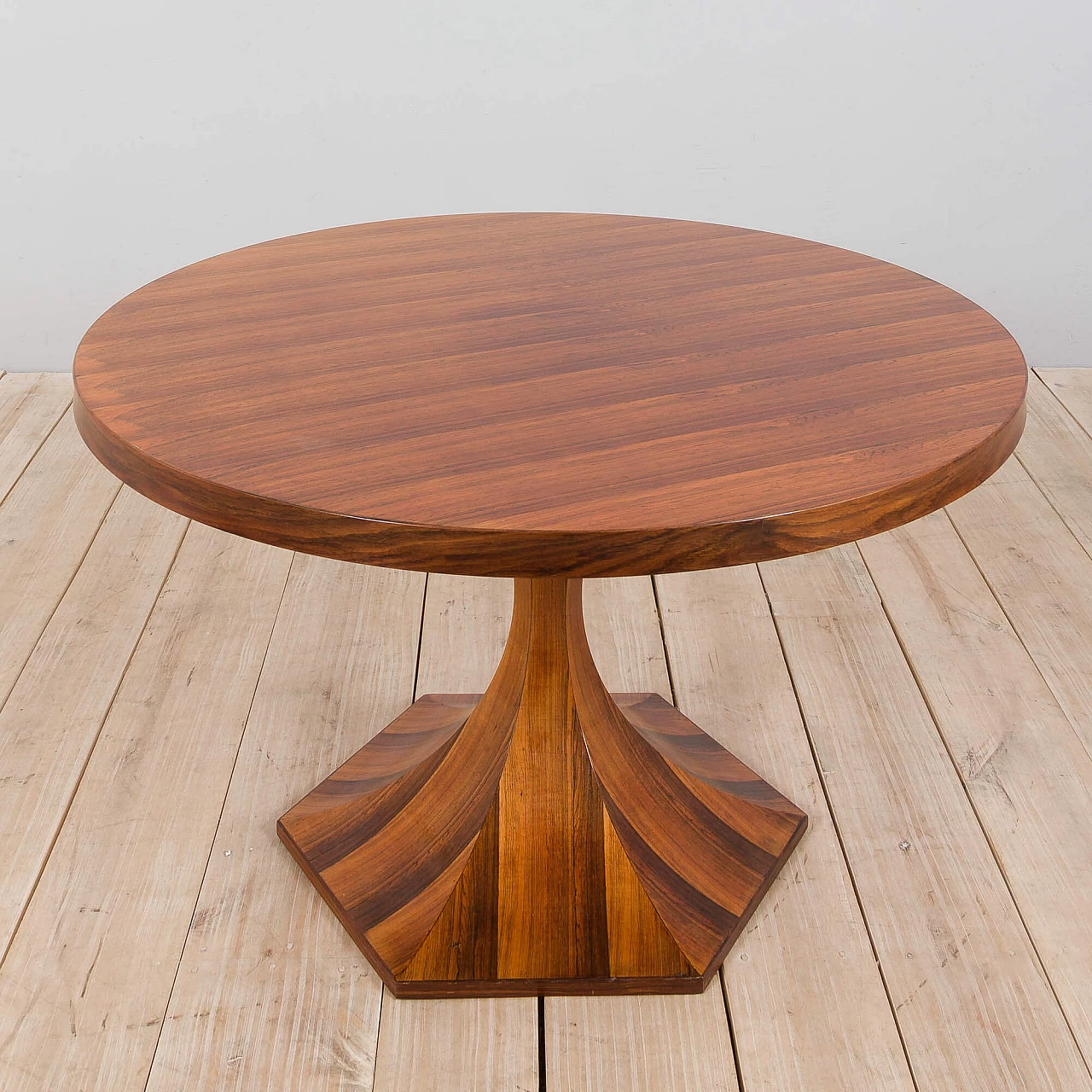 Clessidra round rosewood table by Carlo De Carli, 1960s 1365022