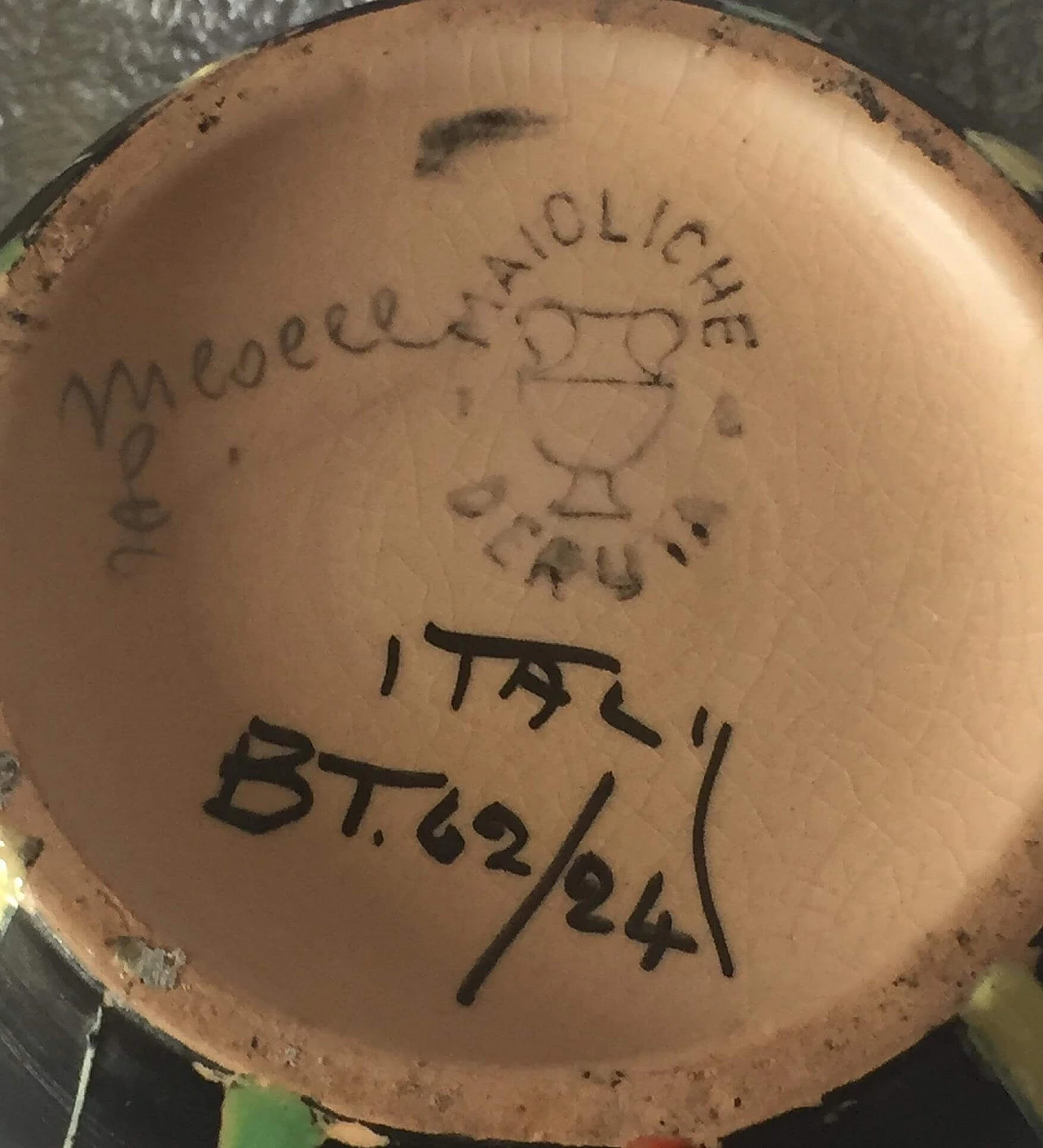 Polychrome majolica jug from Deruta, 1940s 1365092