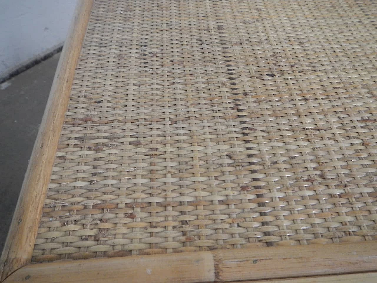 Cassettiera in bambù e vimini, anni '60 1365191