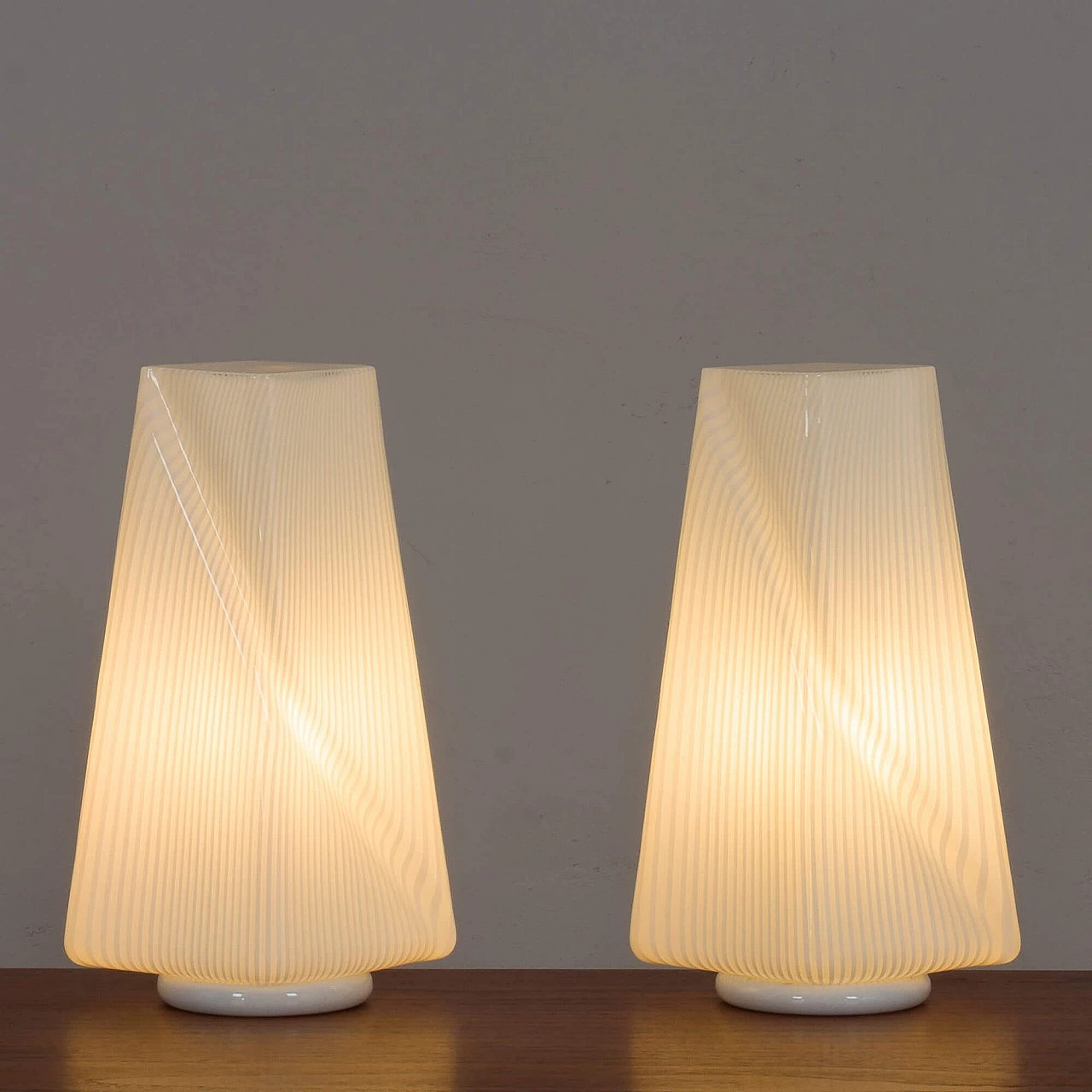 Pair of Murano glass table lamps in the style of Lino Tagliapietra, 1970s 1365528