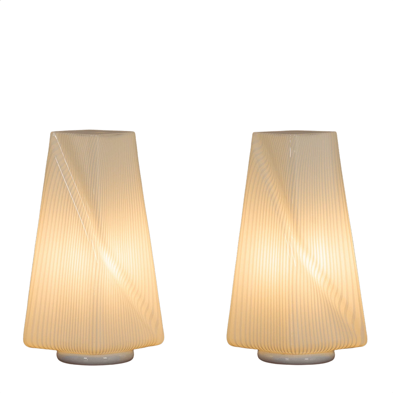 Pair of Murano glass table lamps in the style of Lino Tagliapietra, 1970s 1365580