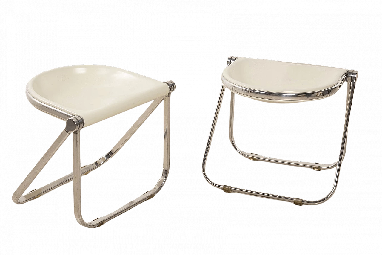 Pair of folding stools Pluff by Giancarlo Piretti for Anonima Castelli, 1974 1365599