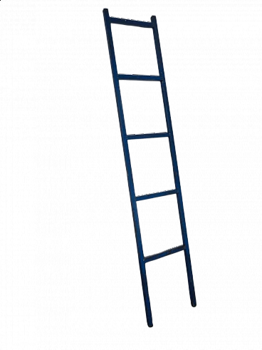 Blue metal industrial ladder, 70s