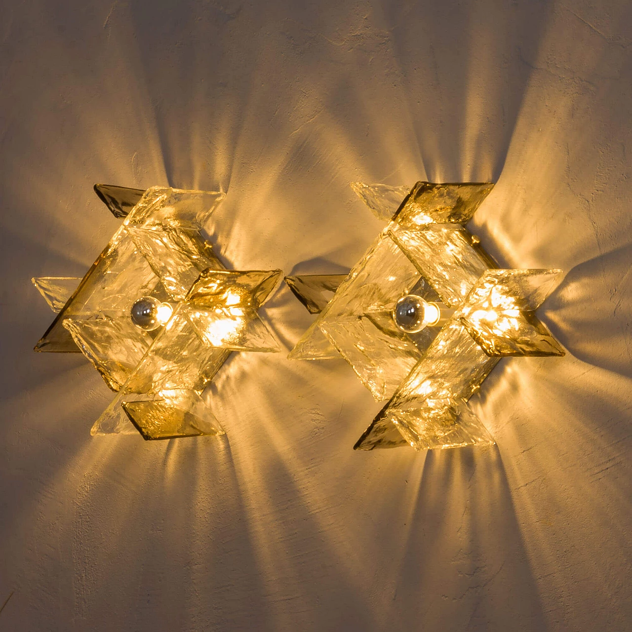 Pair of Murano glass wall lights by Carlo Nason, 1970s 1365696