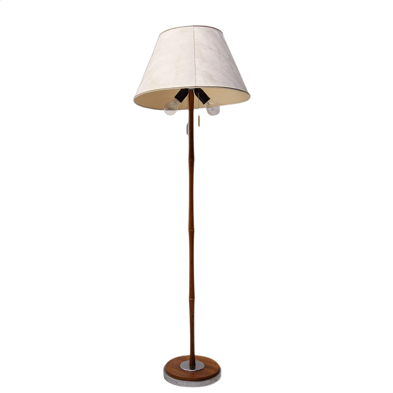 Floor lamp with wooden frame, 1960s 1365703