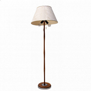 Floor lamp with wooden frame, 1960s