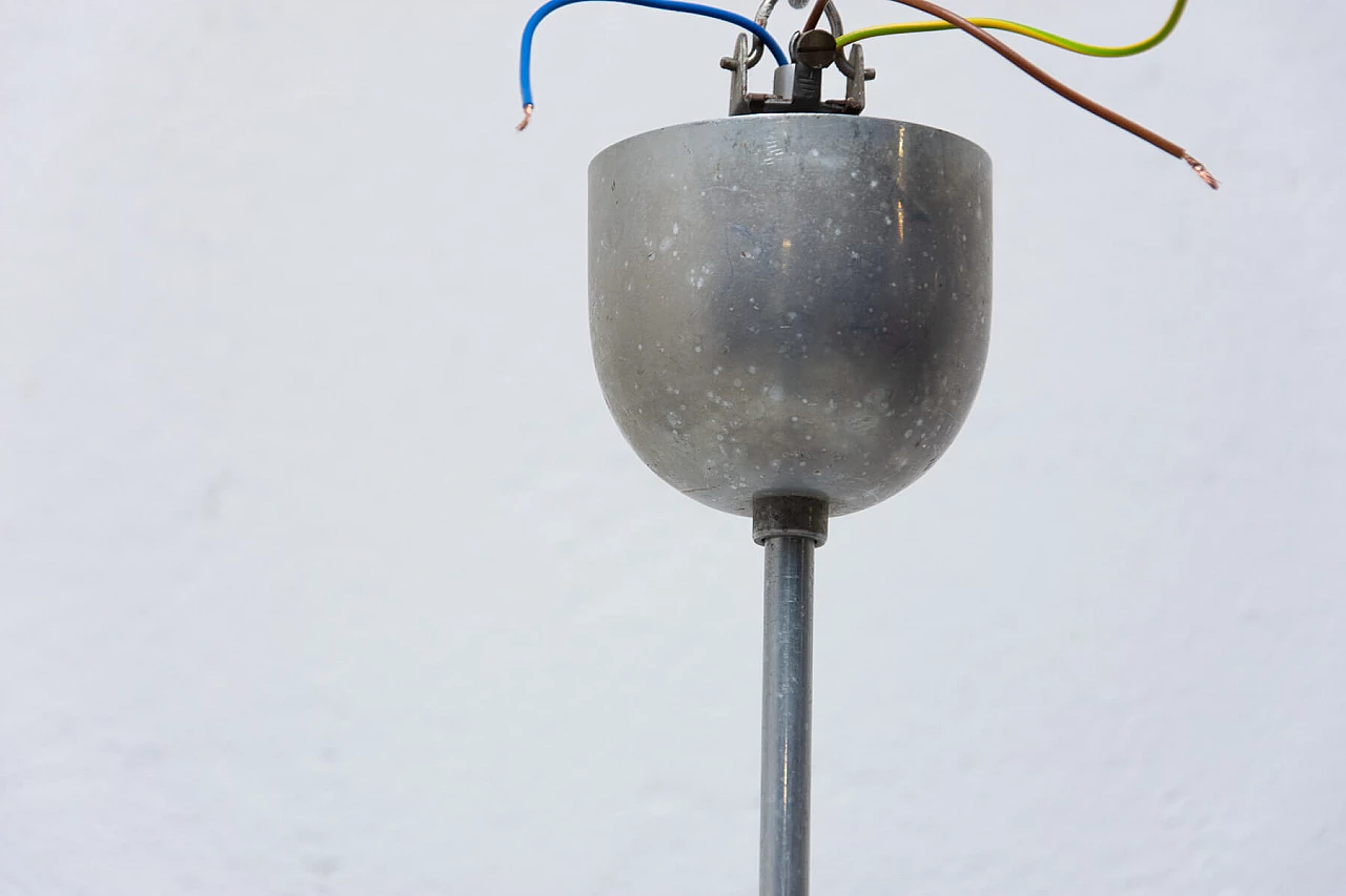 Lampadario Space Age in vetro e metallo cromato, anni '60 1366441