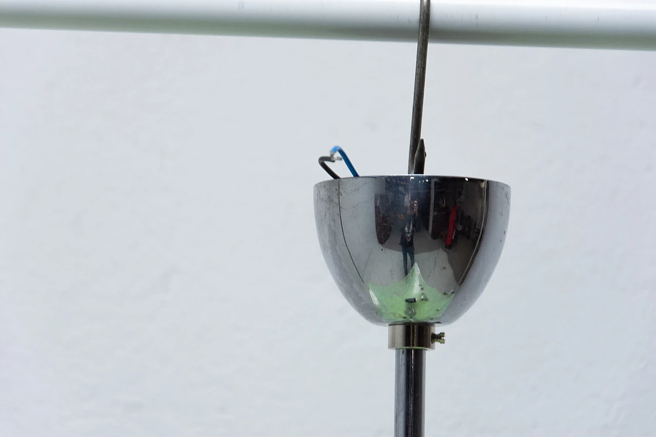 Lampadario in vetro verde, anni '60 1366466