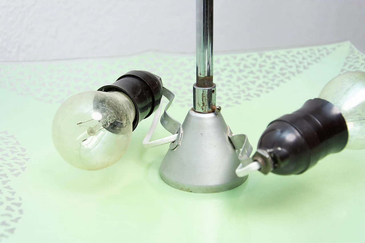 Lampadario in vetro verde, anni '60 1366467