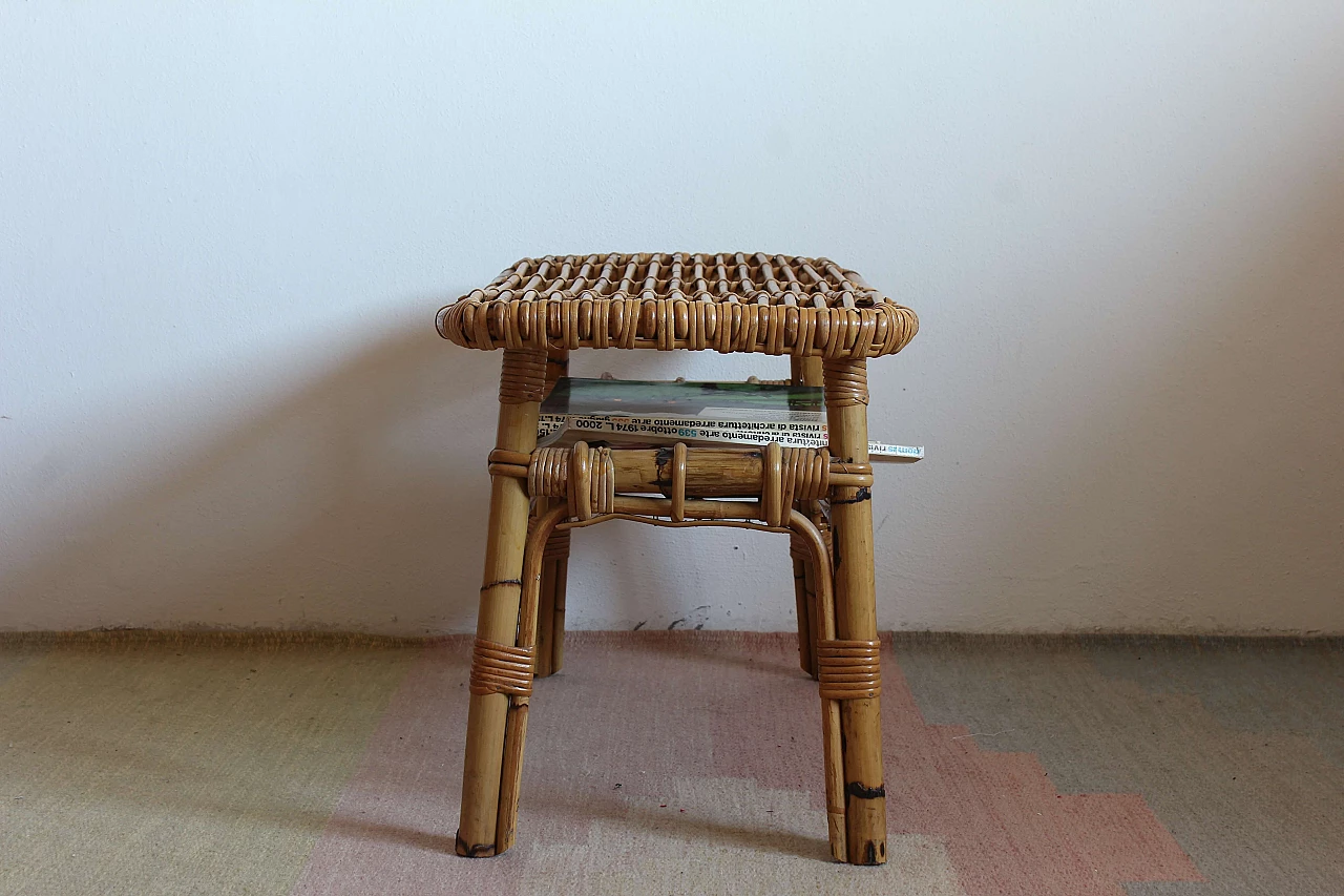 Wicker coffee table in the style of Tito Agnoli, 70s 1367162