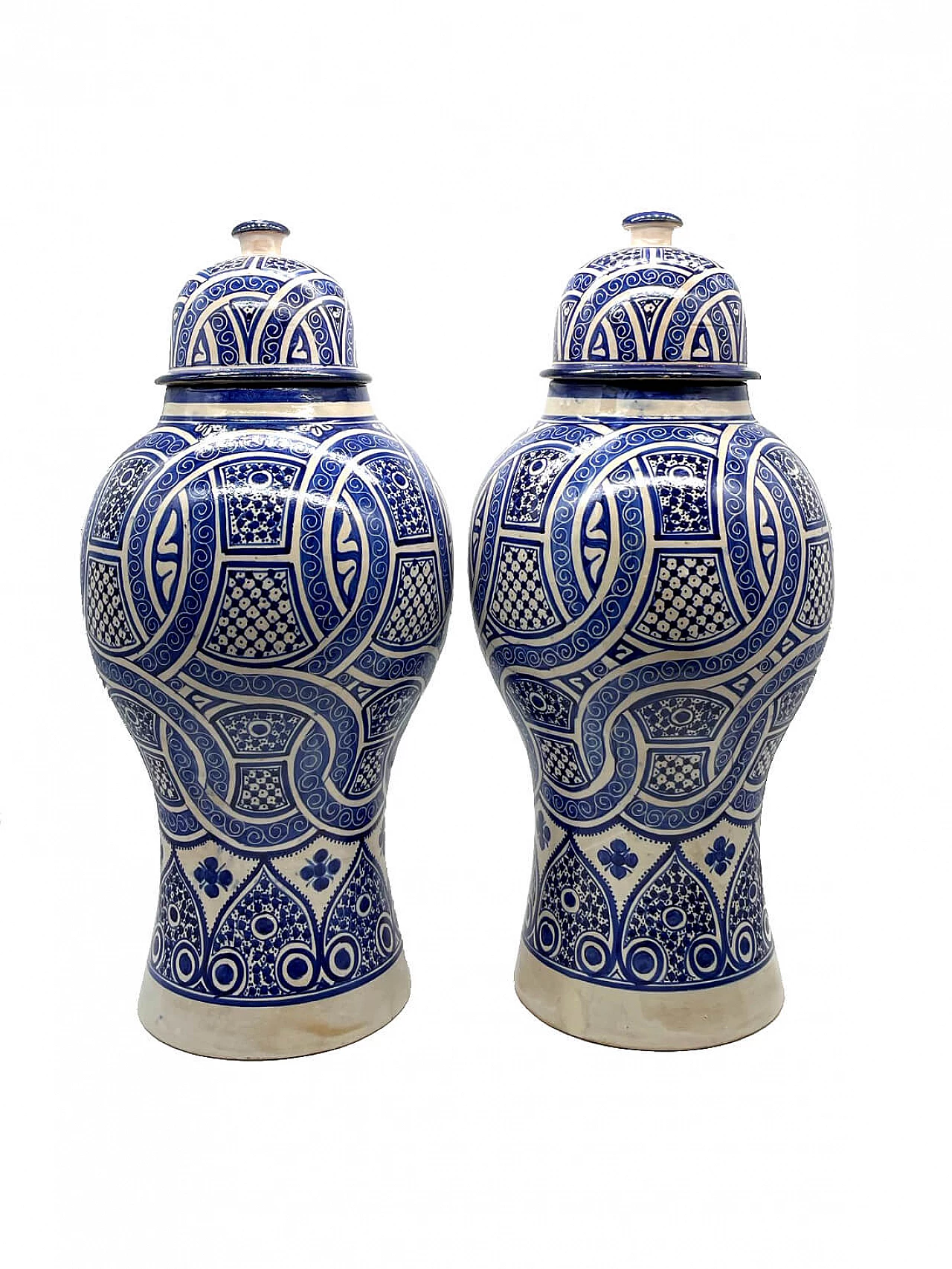 Coppia di grandi vasi da farmacia, Marocco, anni '80 1367230