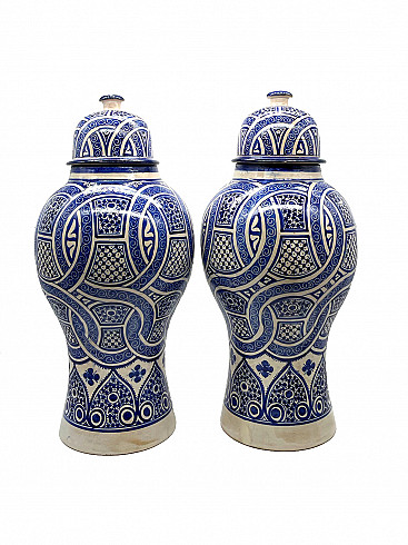Pair of large pharmacy vases, Morocco, 80s