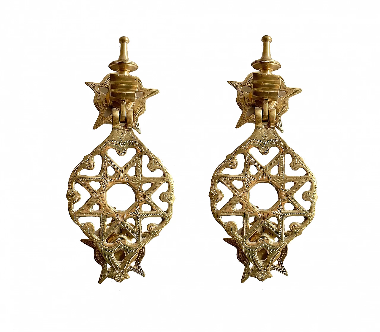 Pair of brass knockers, Morocco, mid '900 1367243